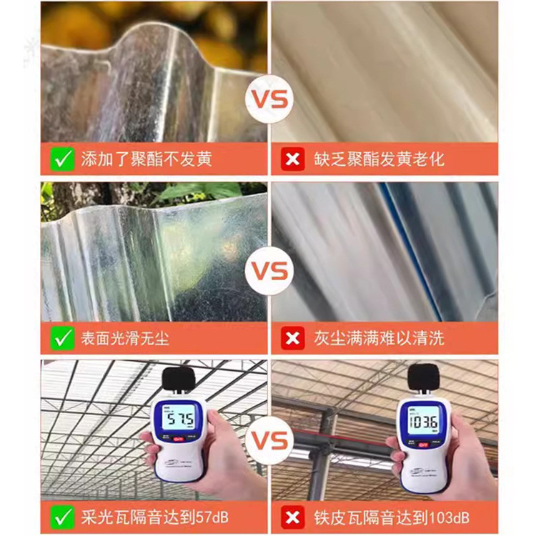 frp fiberglass reinforced plastic anti-corrosion tiles, acid and alkali resistant roof tiles for chemical plants, thickened heat insulation fiber polyester tiles with film coating Application Scenario