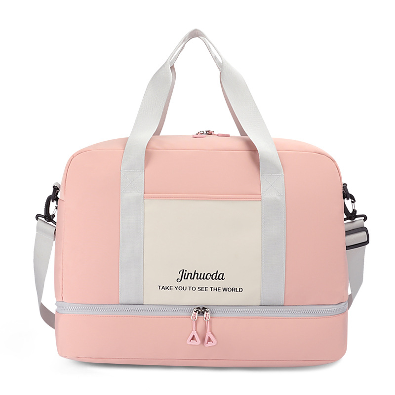 Dry-wet separation yoga swimming fitness bag, fashionable travel bag 2025, short distance set, trolley case, large capacity luggage bag Item Picture