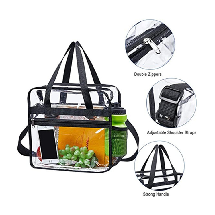 Direct sales from the manufacturer of cross-border PVC transparent large-capacity supermarket shopping bags, single-shoulder hand-carry transparent handbags and travel bags Application Scenario