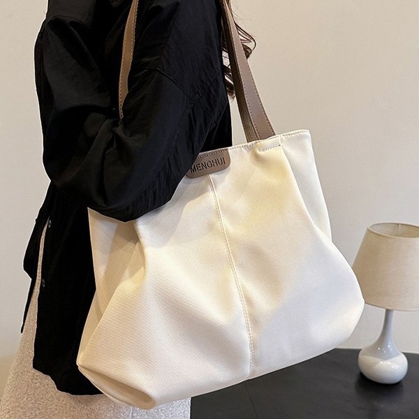 Large-capacity fashionable Korean-style commuter bag for women, new autumn 2024 stylish handbag, fabric tutorial tote bag details Picture
