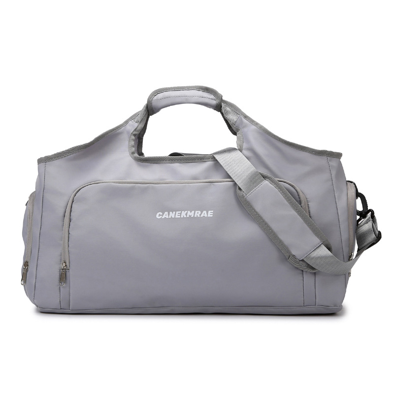 Cross-border sports and fitness bag, large-capacity dry-wet separation short-distance travel bag, solid-color simple and casual crossbody carry-on bag Item Picture
