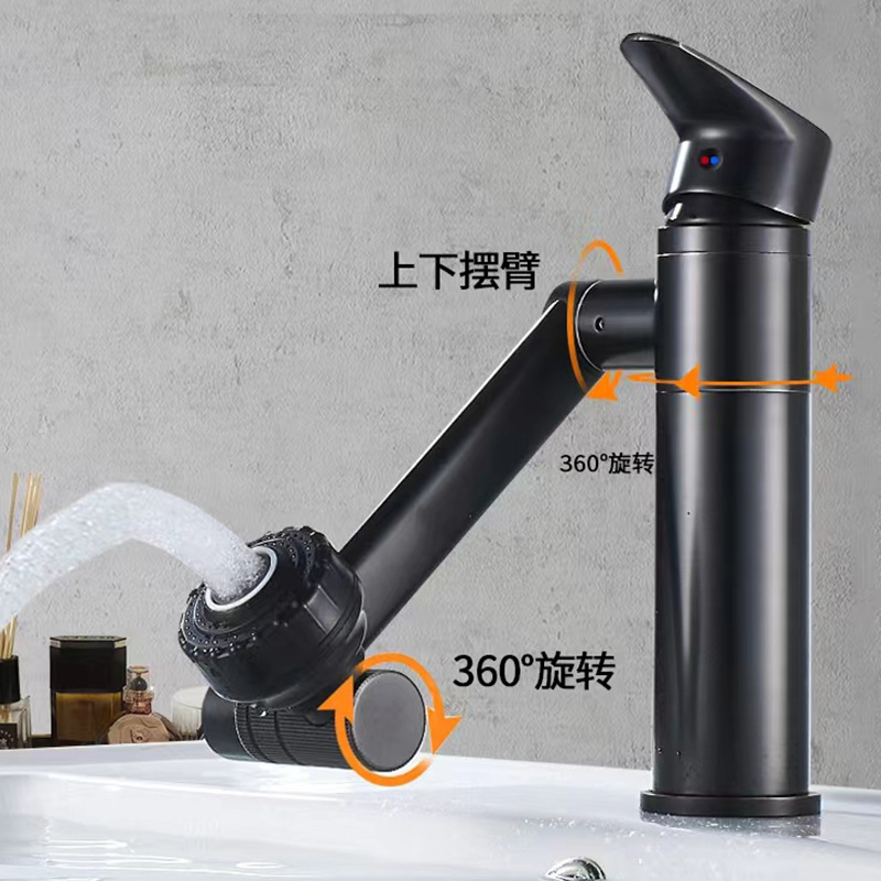 Cross-border Maneki Neko hot and cold washbasin Faucet, bathroom washbasin, bathroom cabinet, universal multi-functional faucet details Picture