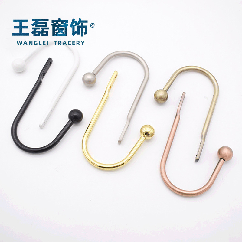 Cross-border supply of aluminum alloy material stainless steel curtain wall hooks, U-shaped curved hooks, fixed curtain hook manufacturers' supply details Picture