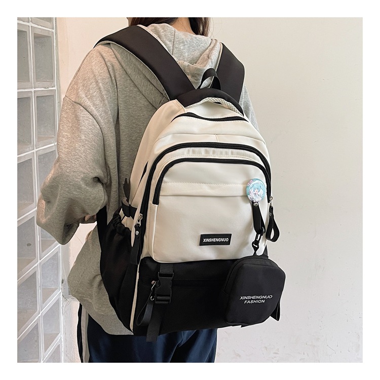 New Korean-style backpacks for high school, junior high school and college students, large-capacity schoolbags, women's casual commuting backpacks Specification drawing