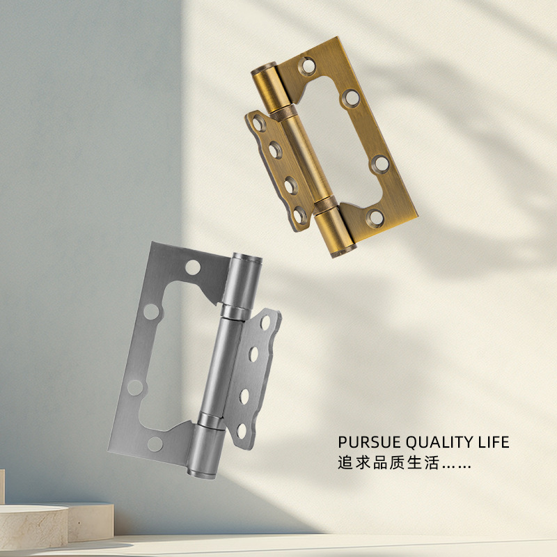 Factory supply of 304 stainless steel 4-inch and 5-inch mother and child hinges, high-end thickened loose-leaf bearing hinges, wooden door hardware Specification drawing