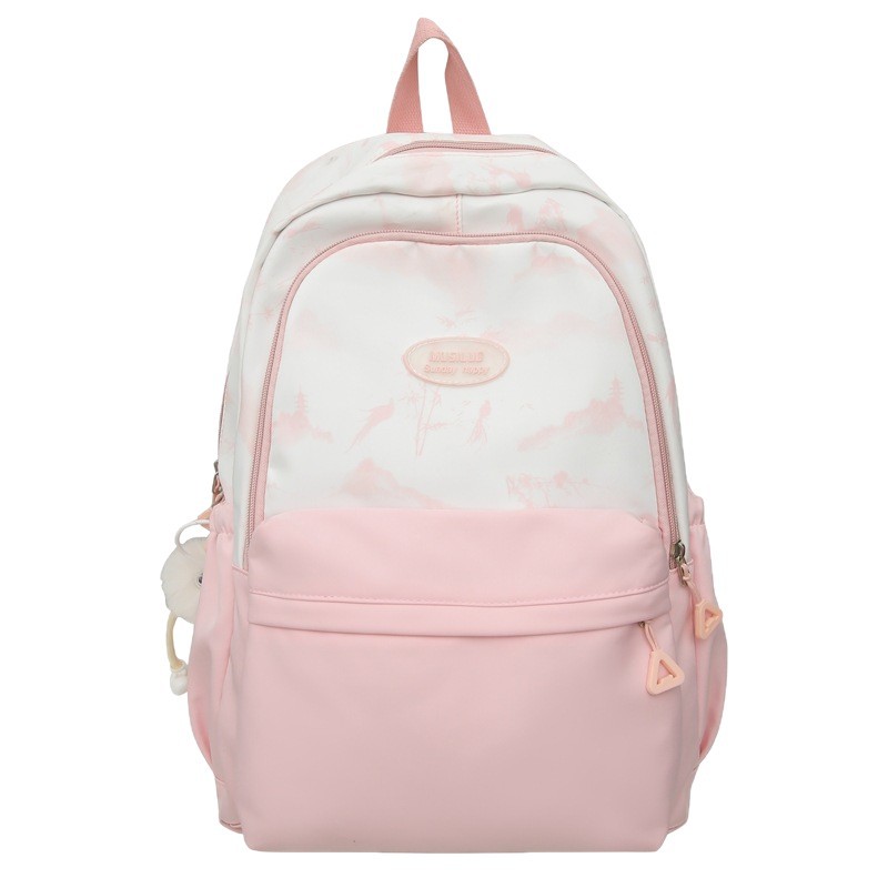 A new fashionable women's backpack for ink wash travel, a casual waterproof Oxford fabric travel bag and a schoolbag for going out Item Picture