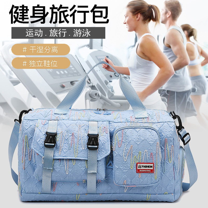 New large-capacity short-distance hand-held travel bag, women's luggage bag, business trip storage bag, portable sports and fitness bag full figure