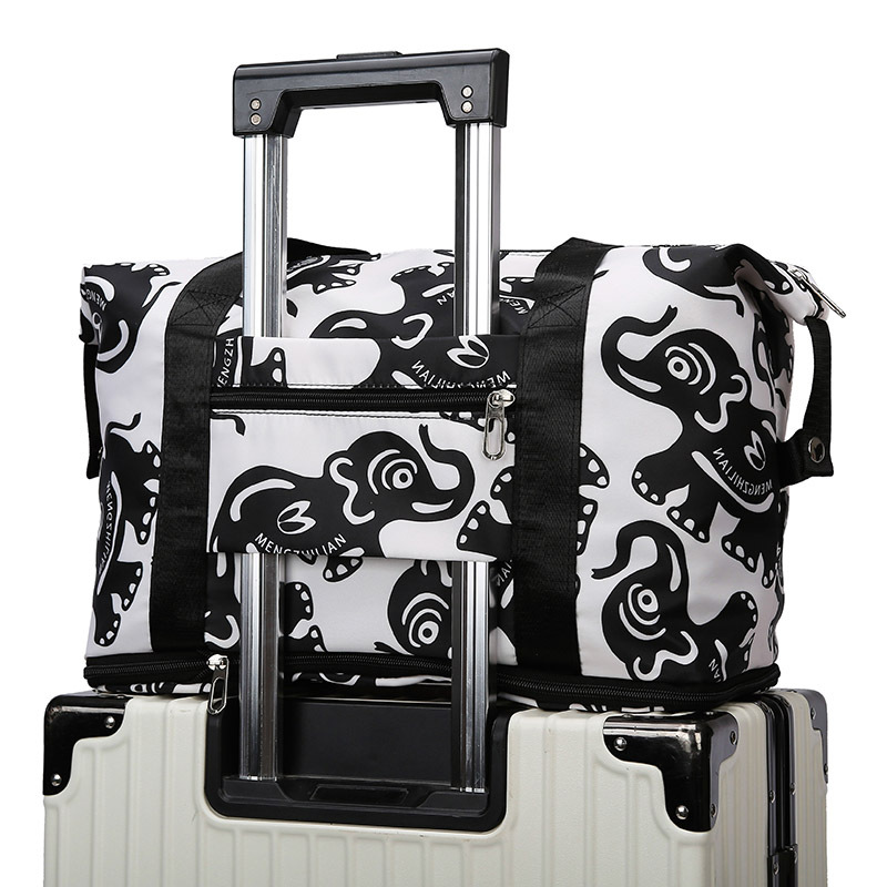 Large-capacity portable short-distance travel bag for men and women, fashionable, lightweight and waterproof luggage bag, business trip and travel storage bag, boarding bag details Picture