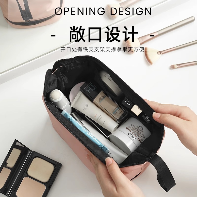 Double-layer cloud makeup bag with dry and wet separation, men's travel large-capacity storage bag, portable waterproof toiletry bag details Picture