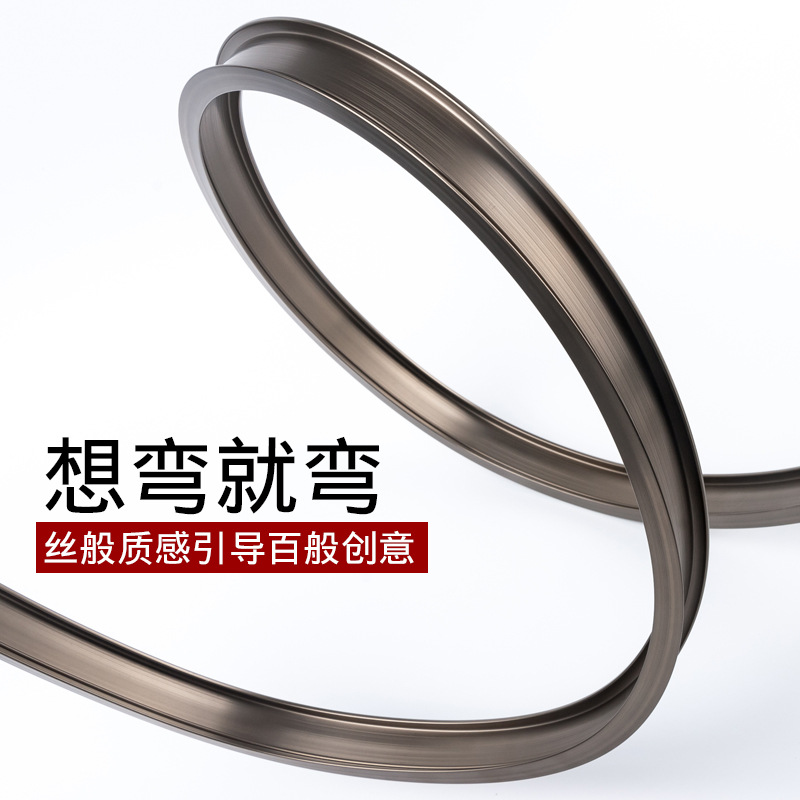 Curved aluminum alloy curtain track pulley, silent curved rail, slide rail, guide rail curtain rod, Roman rod curtain track details Picture