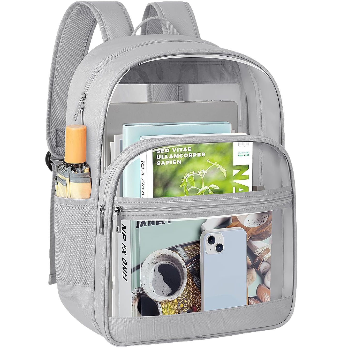 Factory direct sales of cross-border PVC backpacks, portable backpacks for outdoor travel, large-capacity, simple student schoolbags full figure