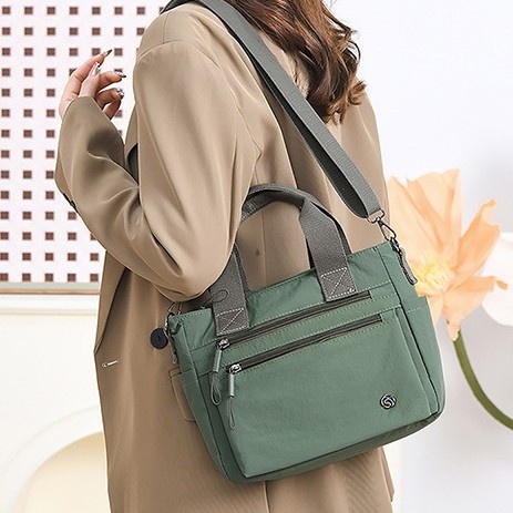 New solid color single-shoulder crossbody handbag, casual and fashionable mommy bag, business commuting multi-functional crossbody bag Specification drawing