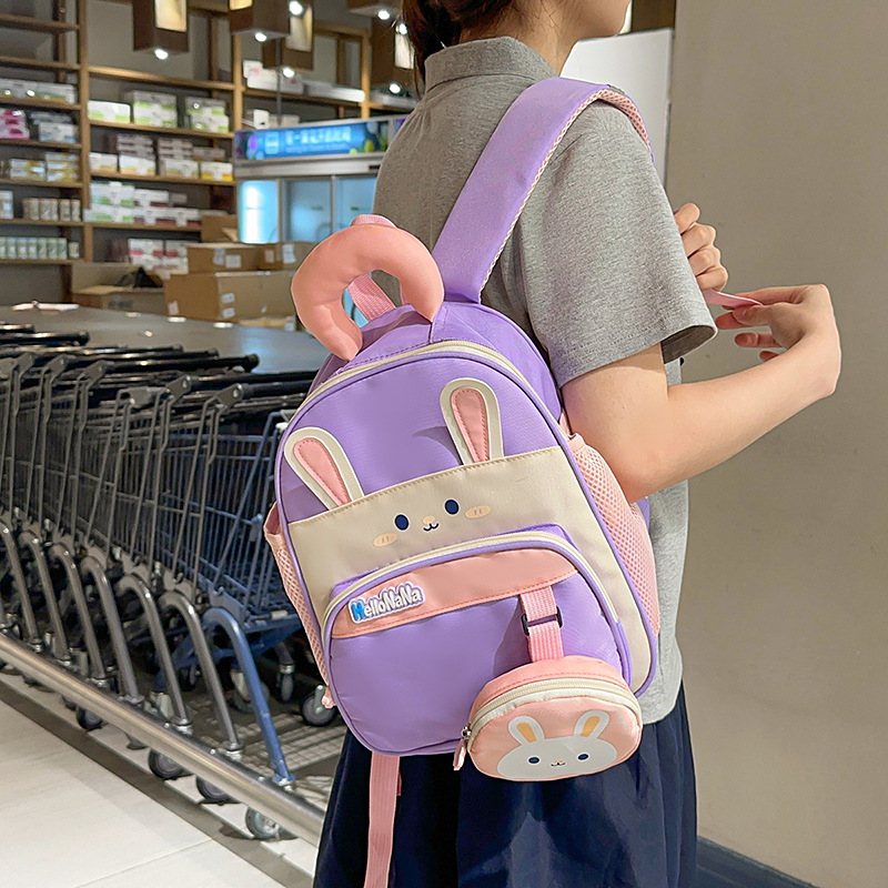 Kindergarten schoolbags for boys and girls in the senior class, cartoon children's backpacks, 3-5 years old children's travel backpacks for export full figure
