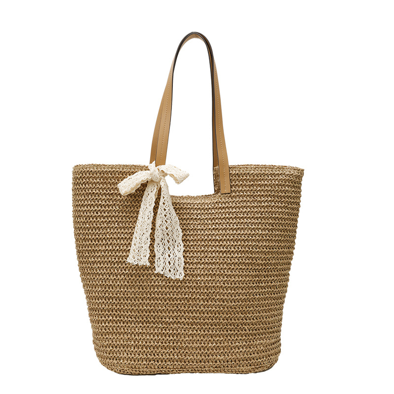 Summer 2025 Bohemian hand-woven straw bag, casual single-shoulder woven bag, beach vacation bag, tote bag Item Picture