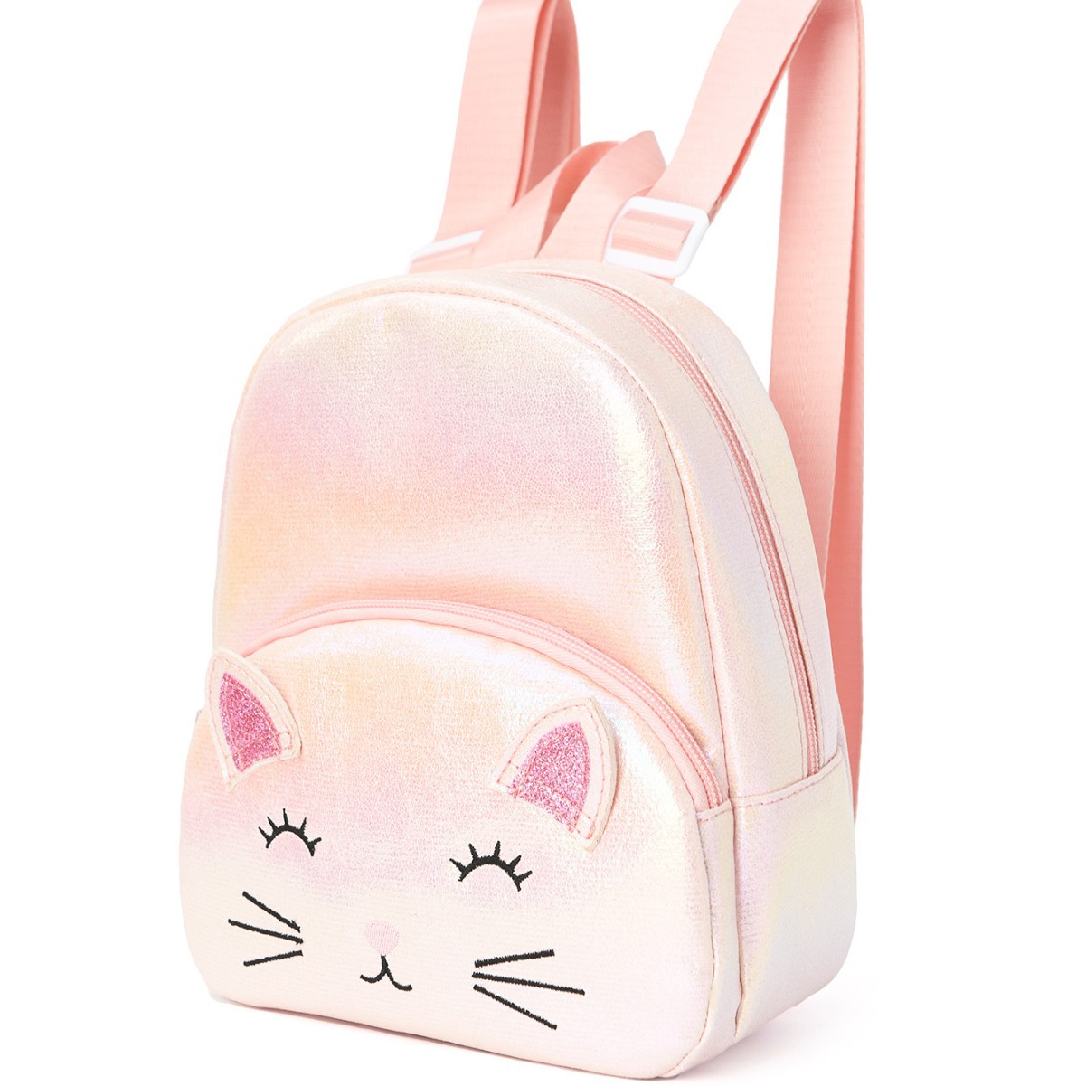 This cute cat-embroidered double pocket backpack for children and girls is a classic backpack suitable for little girls in kindergartens Application Scenario