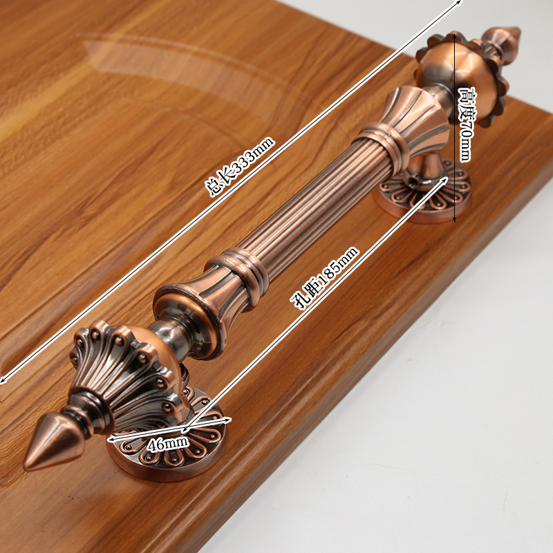 Cross-border heavy-duty door handle, American-style sliding barn door handle, easy to install, no need for drilling, large wooden door handle, exposed installation Specification drawing