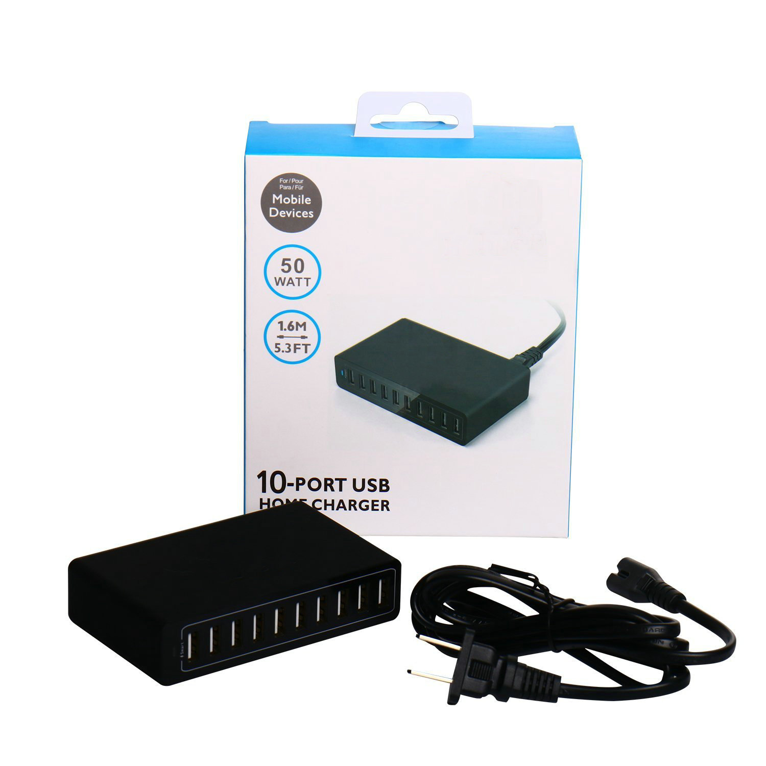 Gan 10-port USB mobile phone charger, US standard, European standard, UK standard, South Korean standard, Australian standard multi-port USB fast charging head Application Scenario