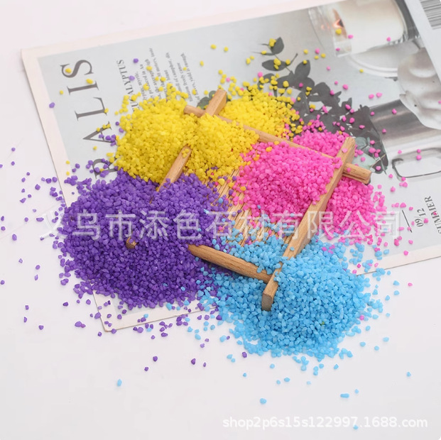 Colored sand, coarse sand, children's sandpit, toy sand, large particle wishing sand, micro-landscape succulent surface, colored sand, 20 mesh details Picture