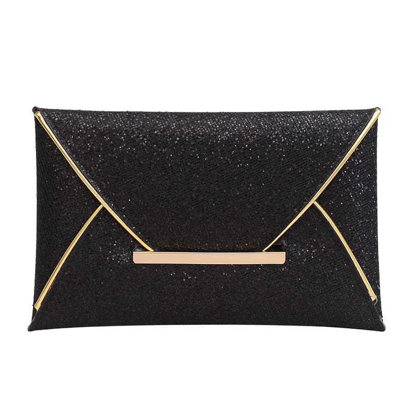 A stylish and shiny clutch bag for the autumn of 2024, a trendy solid-color personalized envelope bag in Europe and America, a niche evening bag Item Picture