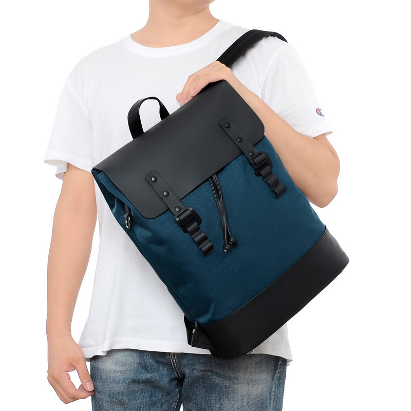 Cross-border men's simple large-capacity travel backpack, casual school bag for junior and senior high school students, computer bag, business backpack full figure