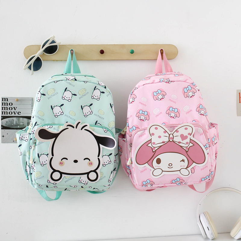 New cross-border children's schoolbag, cartoon and cute, baby girl's shoulder backpack, printed small backpack for going out to play Specification drawing
