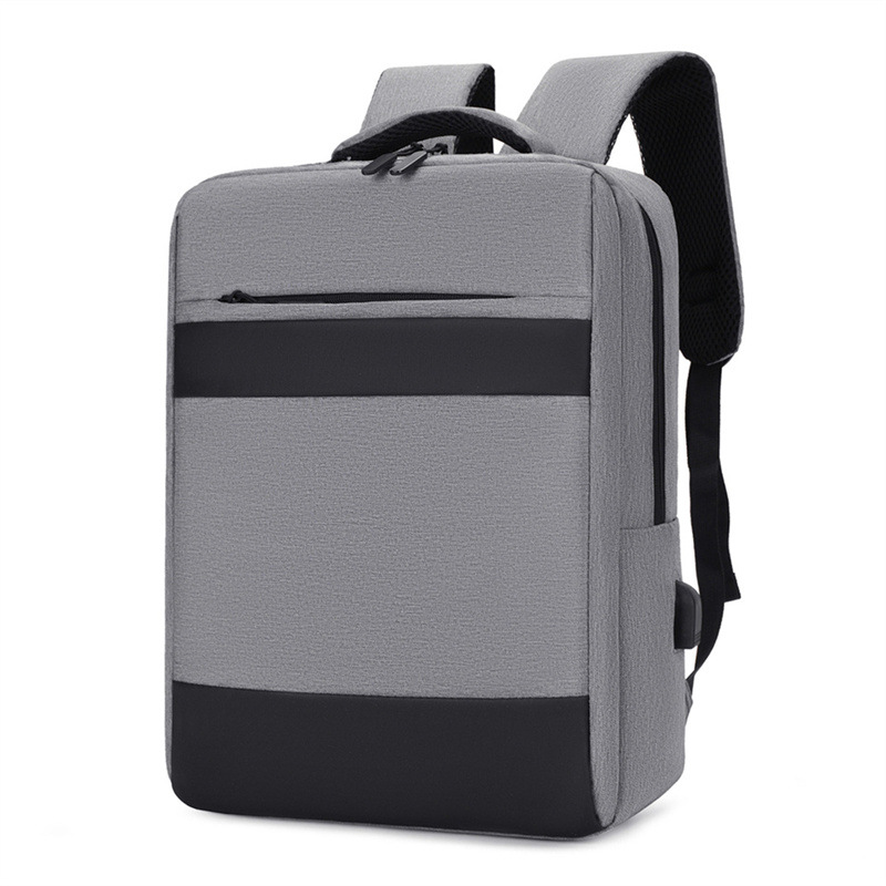 Cross-border simple and casual business backpack, men's backpack, large capacity, high-end feel, work commuting laptop bag Item Picture