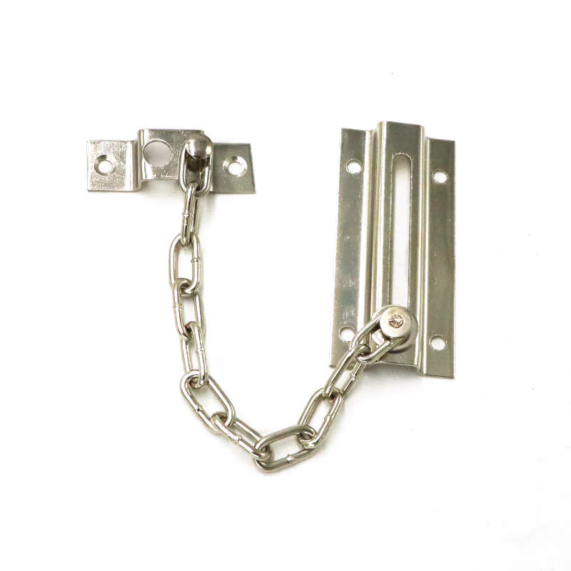 Hotel and guesthouse room sliding door thickened anti-theft lock iron chain bar, household safety bolt lock buckle chain manufacturer wholesale Specification drawing