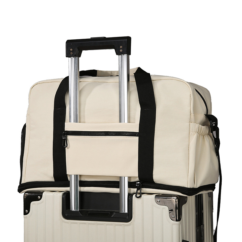 New short-distance carry-on luggage bag for men, lightweight and large-capacity expandable business trip boarding bag, sports and fitness bag Specification drawing