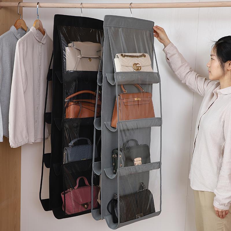Bag storage, wall-mounted fabric home wardrobe, kitchen and clothing storage bag, storage rack behind the door, dormitory wonder full figure