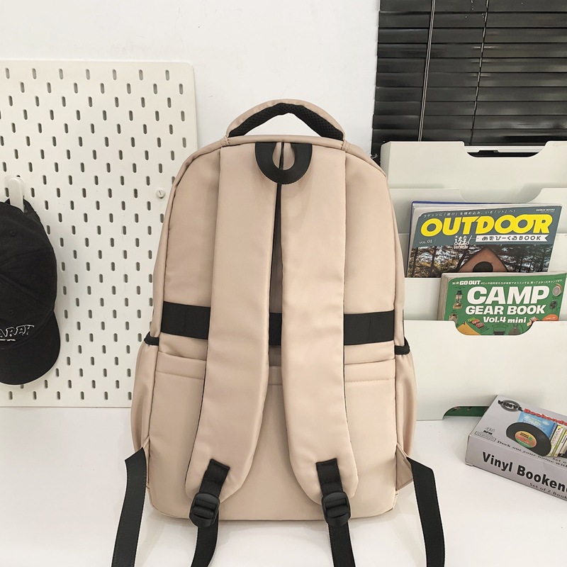 New Japanese-style ins workwear style trendy college student couple backpack, large-capacity versatile backpack for junior and senior high school students Specification drawing