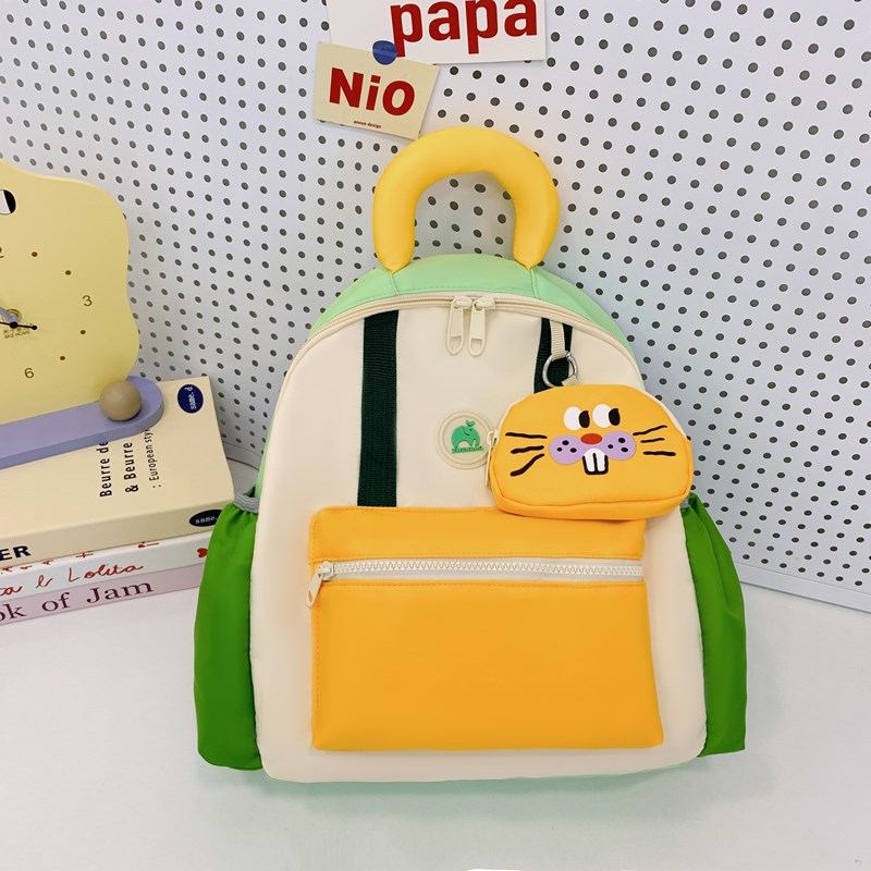New cartoon kindergarten schoolbag for children, cute and lightweight backpack for primary school students and babies, color-matched backpacks for study Tours Specification drawing