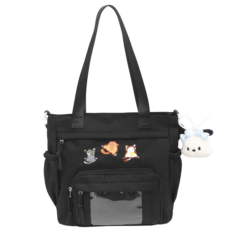 Large-capacity school-style hot girl bag 2024 new style, fresh and cute 2D cute pain bag, soft girl single-shoulder bag Item Picture