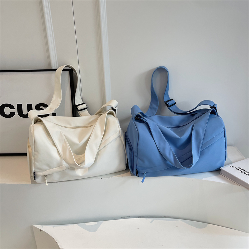 Outdoor large-capacity travel canvas bag 2024 new lightweight, casual and fitness bag, fashionable and versatile boarding storage bag Specification drawing