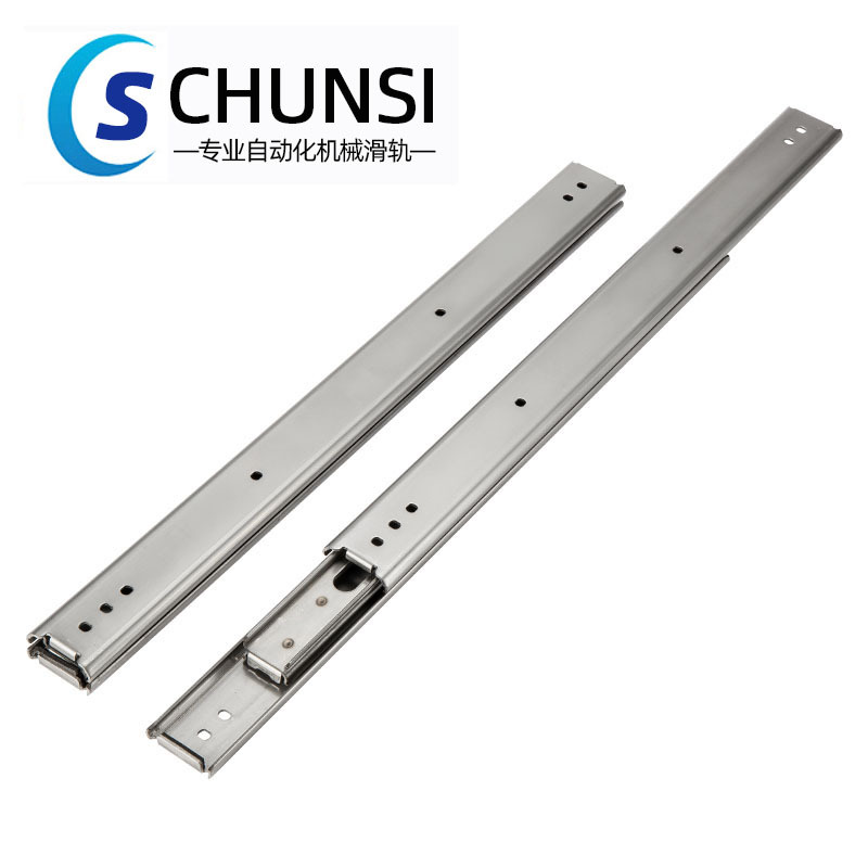 SSRN36 two-section 304 stainless steel linear slide rail IDC01 high-temperature resistant KC-1251 guide rail 35 width SNS35S Specification drawing