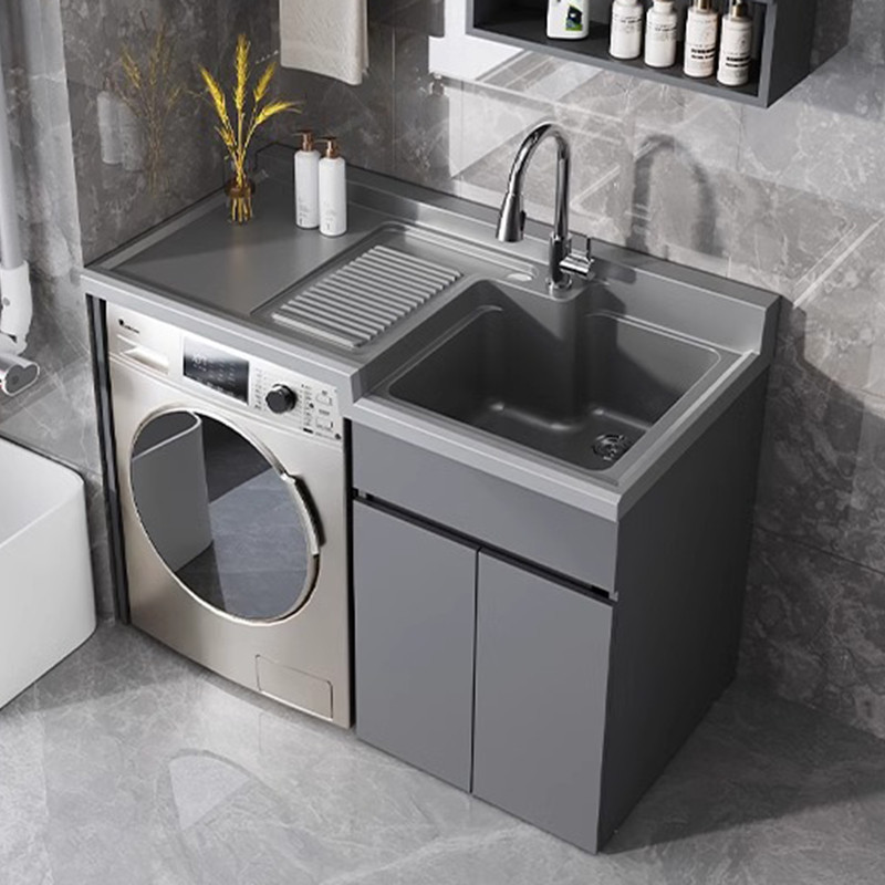 Kxh honeycomb aluminum laundry cabinet, integrated balcony cabinet, washbasin and wardrobe combination, ready-made washbasin, washbasin with washboard Specification drawing