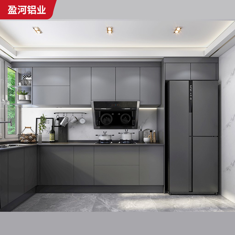 Foshan all-aluminum furniture customization, modern and simple storage and storage integrated aluminum alloy balcony washing wardrobe source manufacturer details Picture