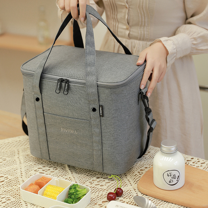 New meal bags, Oxford cloth insulated bags, meal bags, bento bags, outdoor picnic ice packs, large-capacity lunch packs, Amazon details Picture