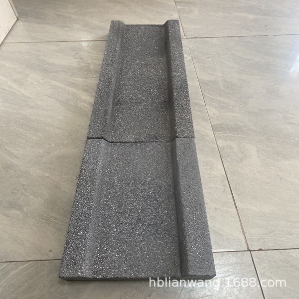 Stone-like black sesame water guide channel L-shaped water barrier strip, stone-like gray sesame granite U-shaped stone-like water grate Specification drawing