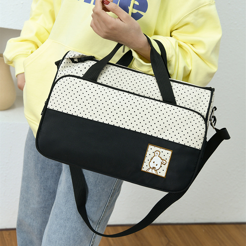 Mom's bag for family outings, casual and fashionable crossbody bag, multi-functional large-capacity handbag for home use, waterproof single-shoulder bag Specification drawing