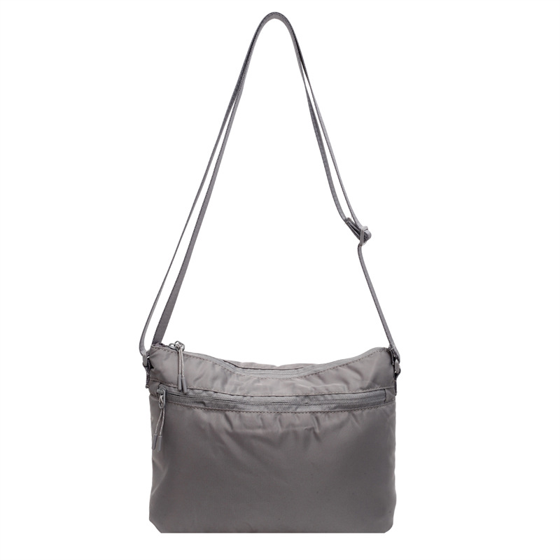 Solid-color nylon fabric women's bag, water-resistant single-shoulder small bag, multi-compartment women's crossbody bag, large-capacity crossbody large bag Item Picture