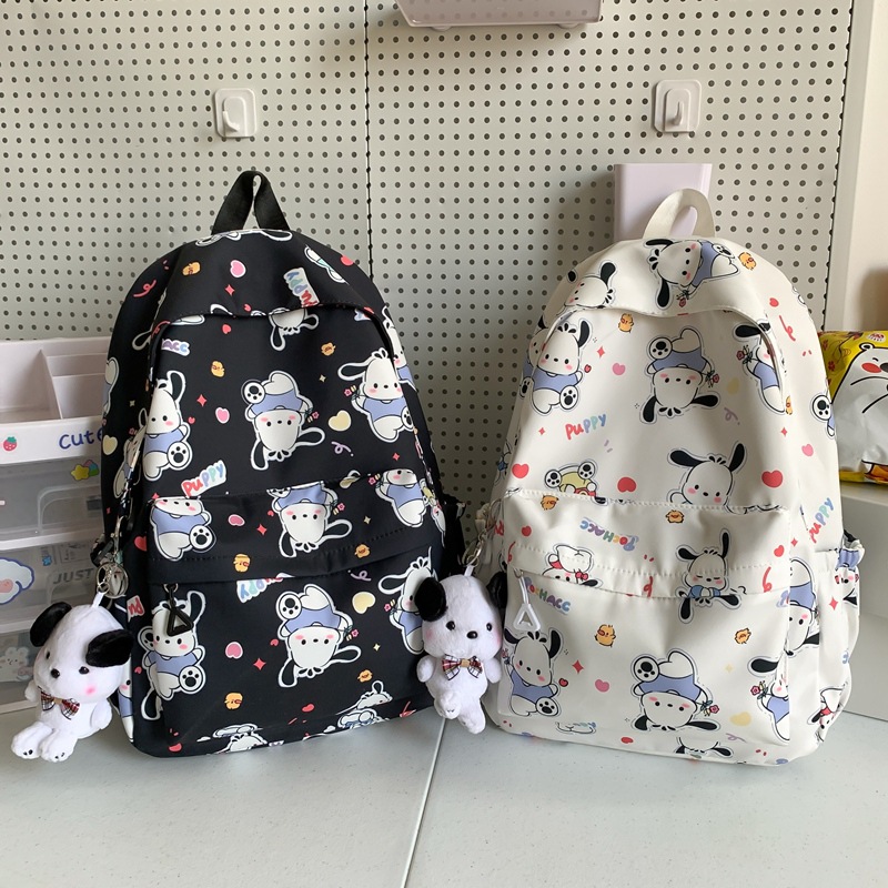 Cute Pacha Dog girl schoolbag, new Instagram backpack for junior high school students, large-capacity backpack for campus and senior high school students full figure