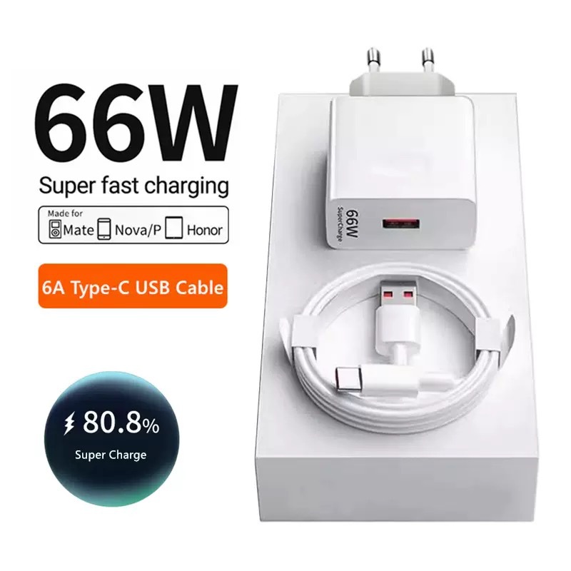 Compatible with Huawei 66W European standard charger, USB mobile phone fast charging head, American standard charging head, 120w fast charging charger details Picture