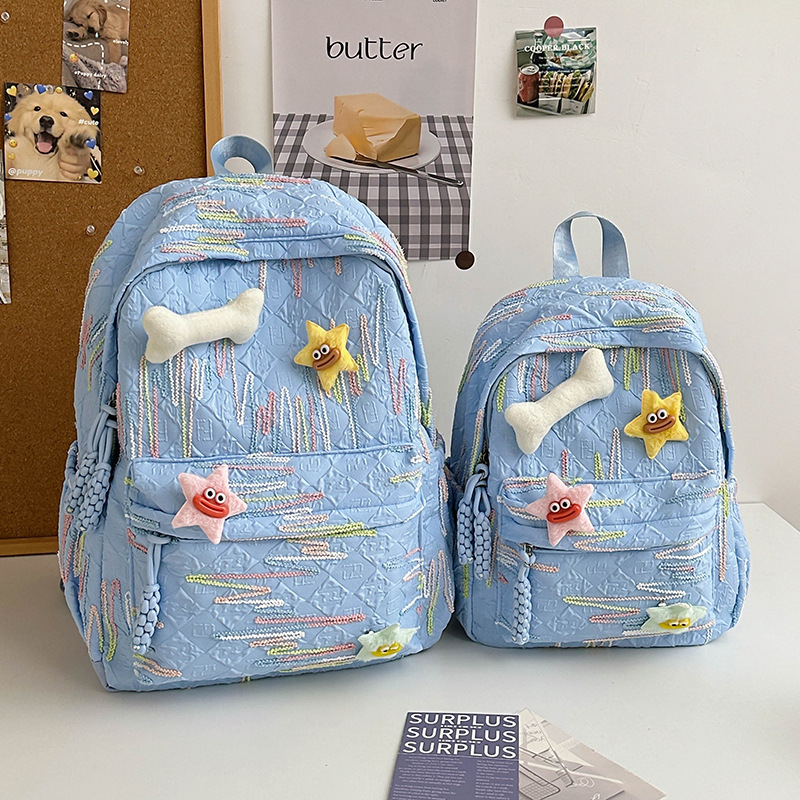 Backpack, high appearance level, schoolbag for students, cute on Instagram, large capacity, soft girl, light and easy to carry, backpack for junior and senior high school students Specification drawing