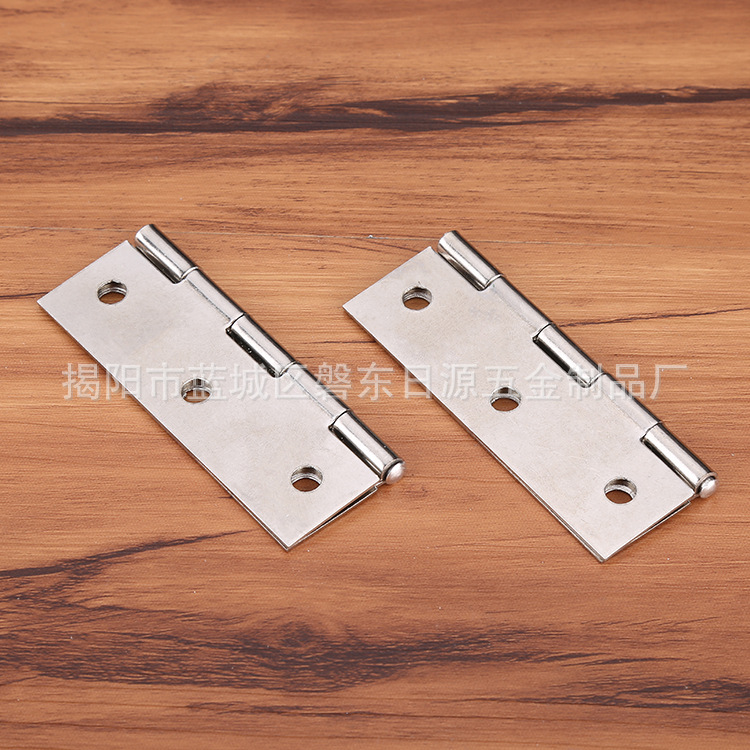 Stainless steel small hinge silent 3-inch flat opening mini hinge wooden box hinge hinge folding page hardware accessories manufacturer Specification drawing