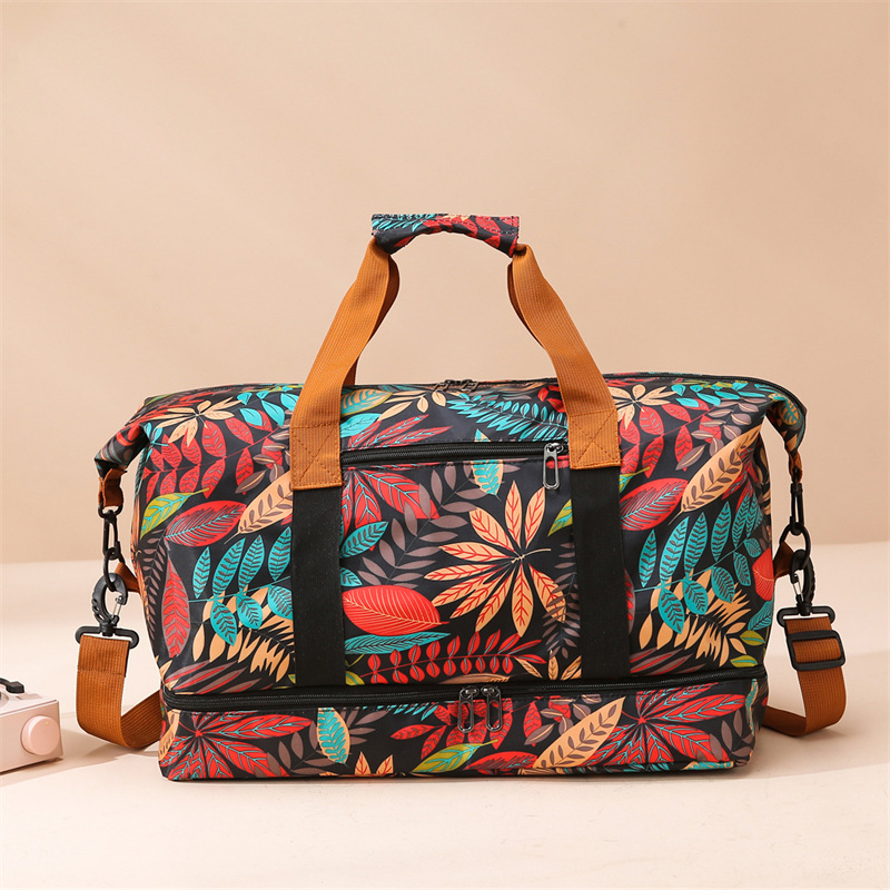 Women's hand-held, crossbody, simple, lightweight, waterproof storage bag, short-distance, large-capacity business trip luggage bag, fitness bag full figure