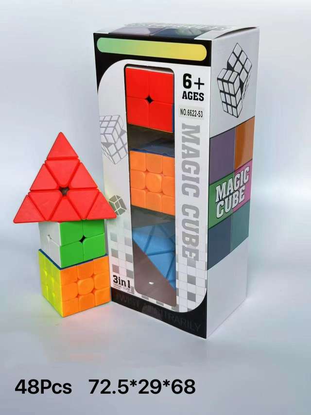 三合一金字塔魔方，入门异形益智儿童玩具，魔方详情图2