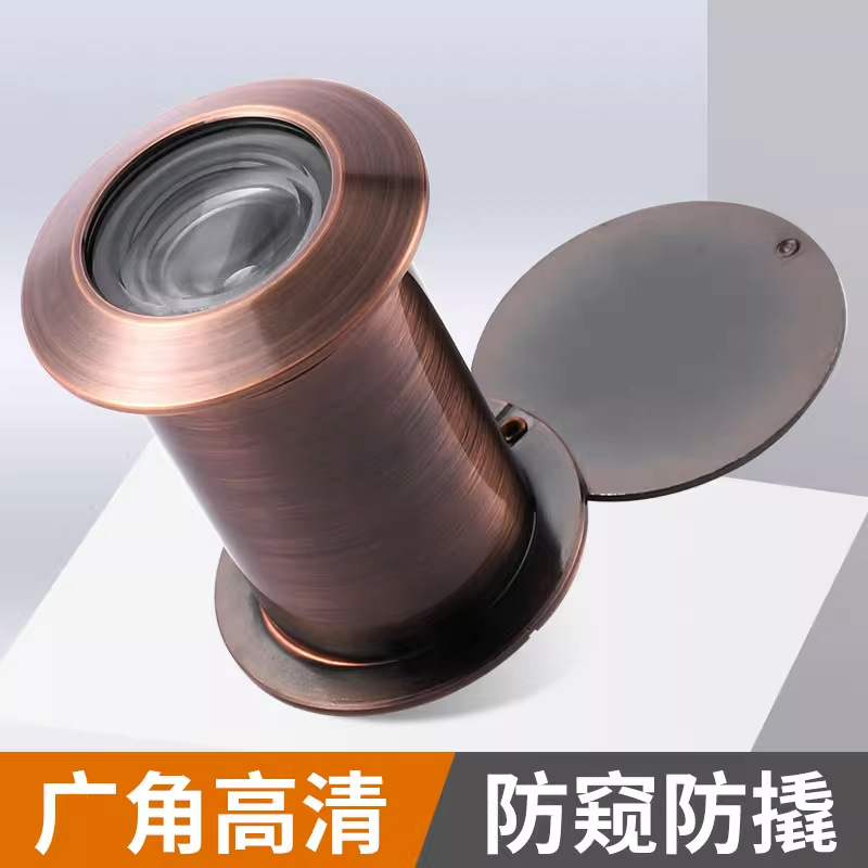 Wholesale of high-definition anti-theft door peephole, hole-blocking door viewer, wide-angle thickened metal universal anti-peeping alloy peephole full figure