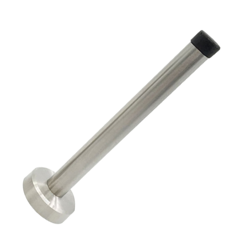 The extended, non-perforated stainless steel anti-collision cylindrical rubber door on the top of the door collids with the glass door stop of the hotel bathroom door Item Picture