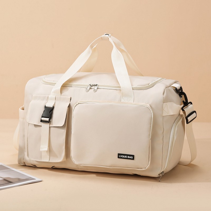 Multi-functional dual-purpose hand and shoulder travel bag, large-capacity sports training and fitness bag with shoe compartment, business trip luggage bag full figure