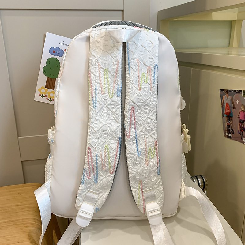 Schoolbag for junior high school girls, high appearance level, ins style, high school and primary school students, large capacity backpack for grades three to six Specification drawing